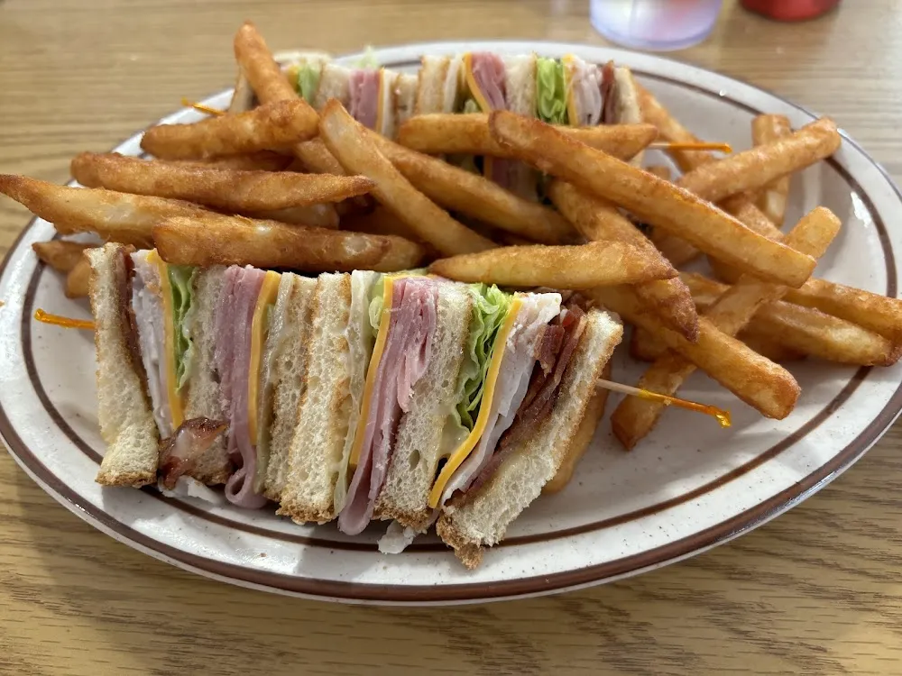Club Sandwich and Fries