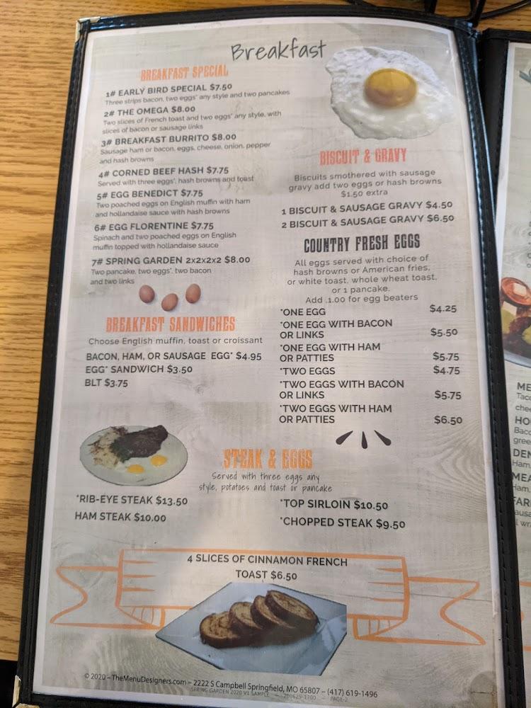 Spring Garden Restaurant Menu image 4
